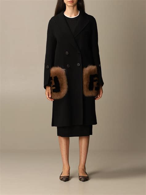 women's fendi coat|Fendi fur jacket women's.